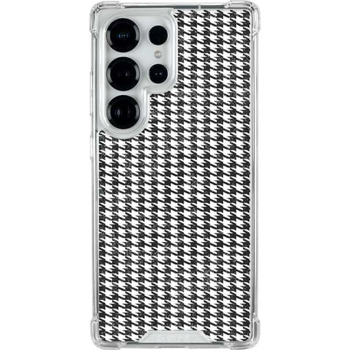 Houndstooth Black/White Galaxy S25 Ultra Clear Case